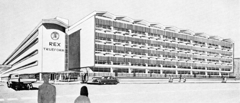 Old drawing of Rex Trueform Building via CIfA