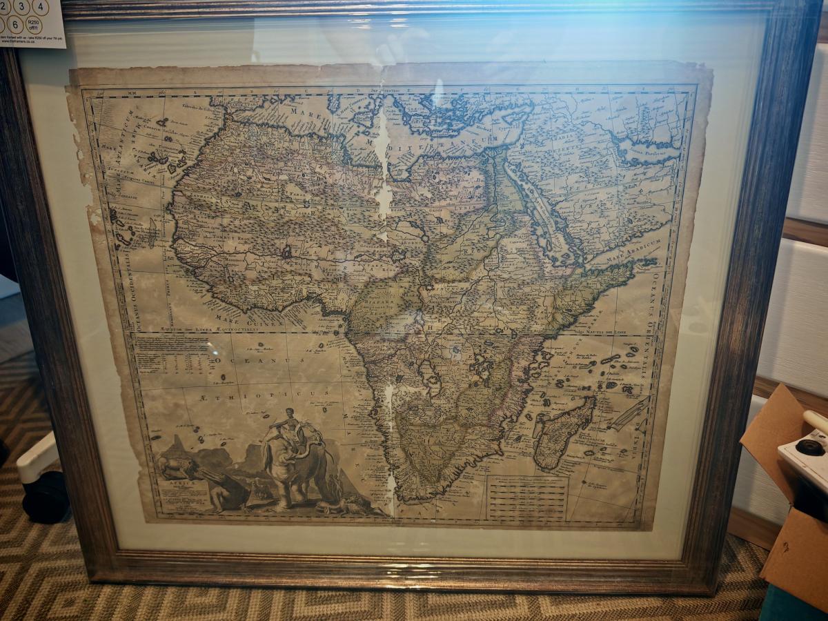 Old map of Africa - Lars Haacke