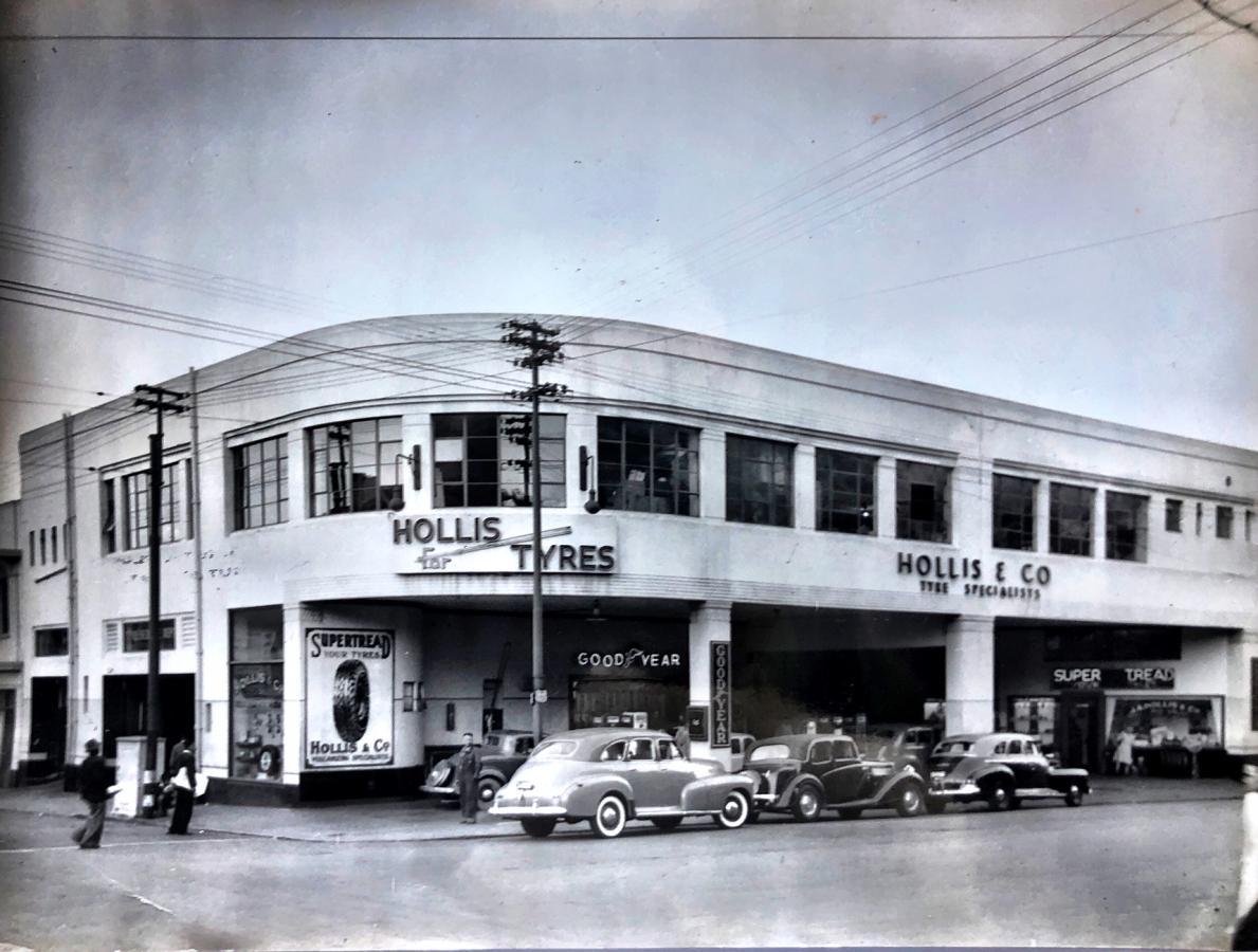 Old photo of Hollis Tyres - source unknown