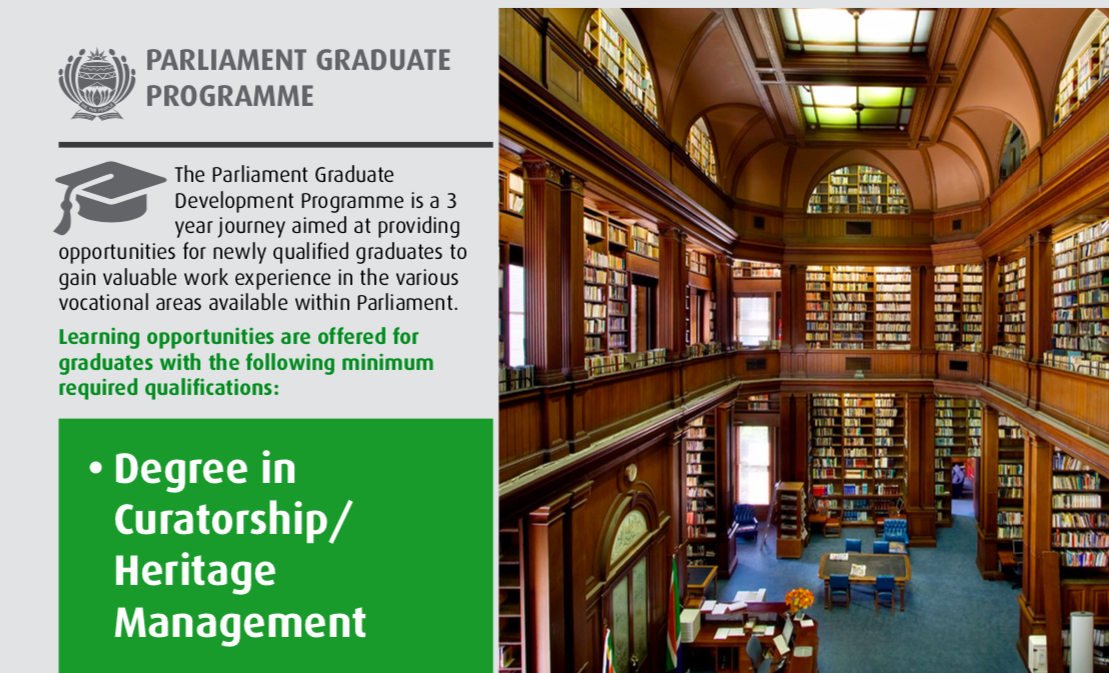 Parliament Graduate Recruitment 2021 - Heritage Management opportunity