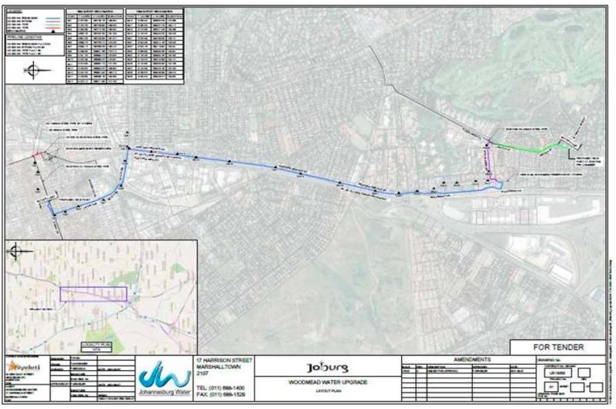 Proposed Pipeline from Marlboro Gardens to Woodmead Reservoir - Joburg Water