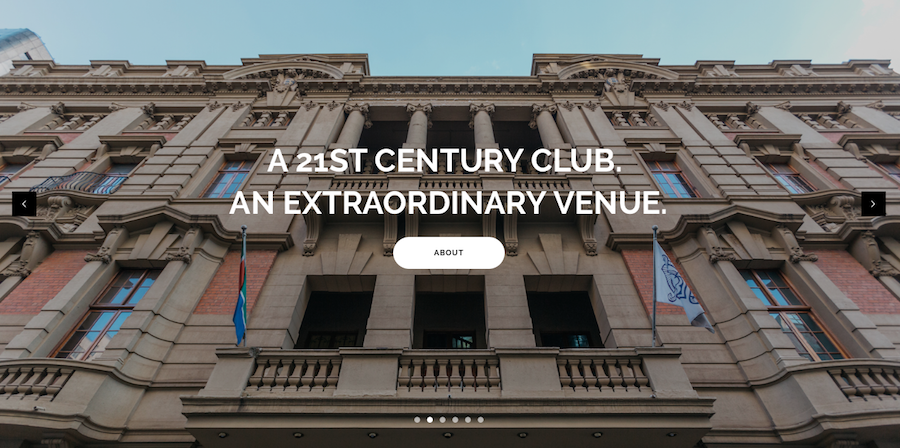 Rand Club website 2018 - screenshot
