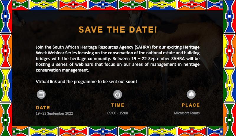 SAHRA Webinar Series 2022