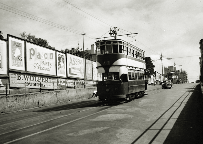 Tram towards Hillbrow via City of Joburg