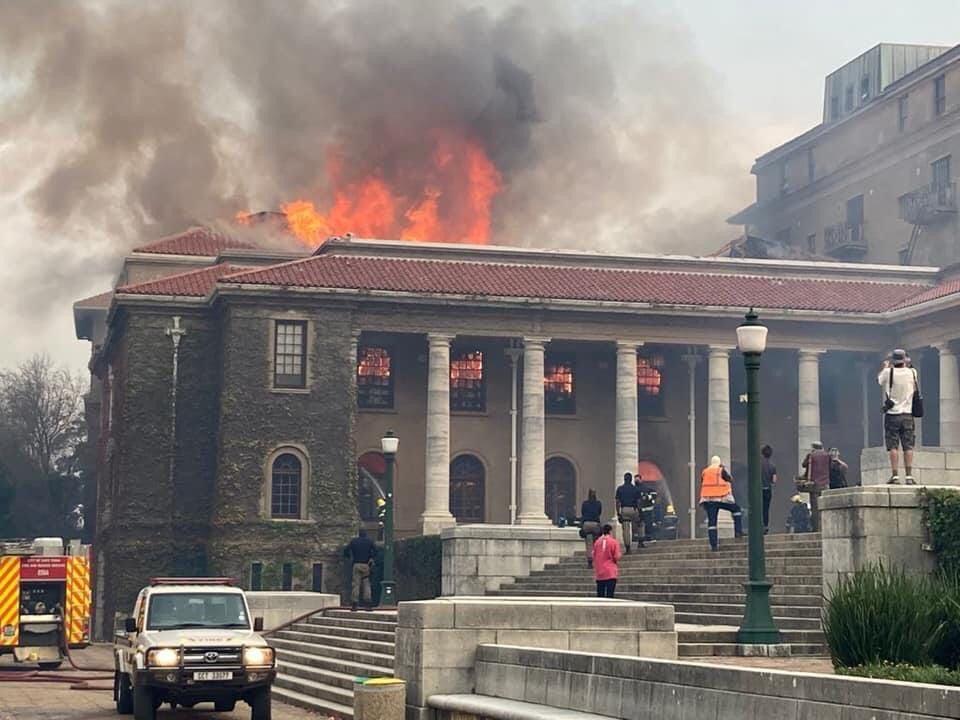 UCT Library Fire via UCT Libraries