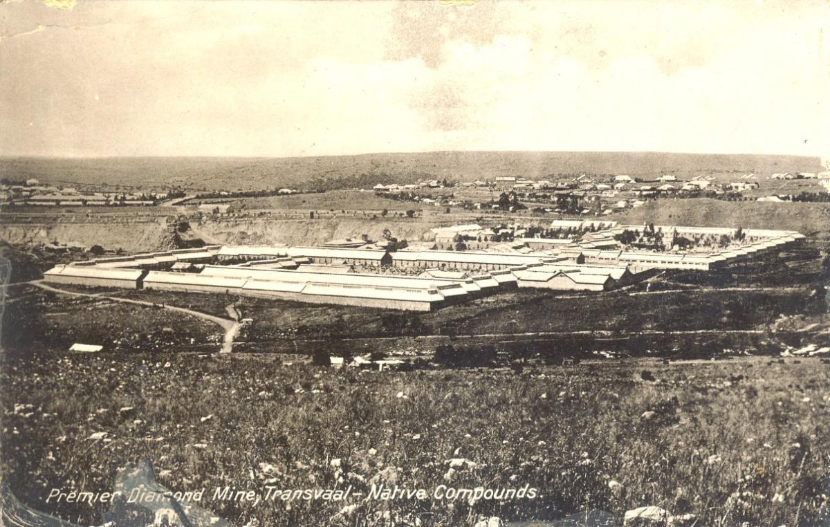 Mining Compounds Cullinan - Old postcard