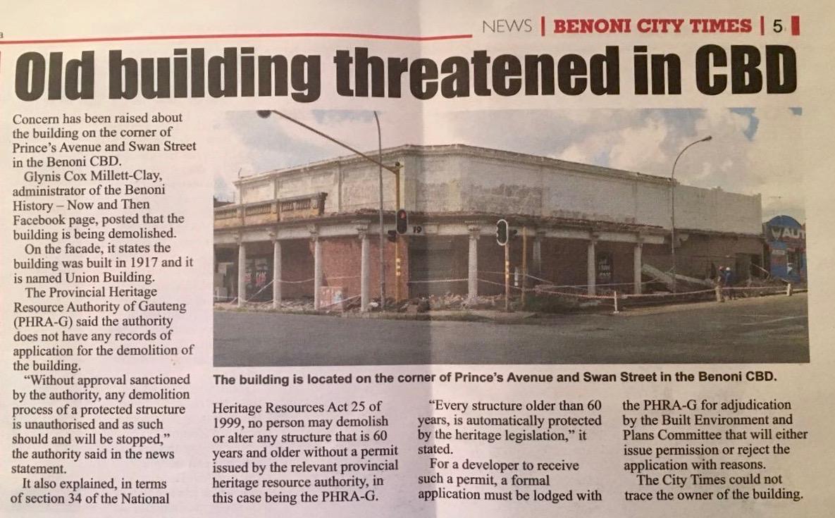 Benoni - History Now & Then